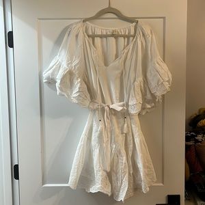 EUC spell Broderie Angalaise Frill Smock Mini M